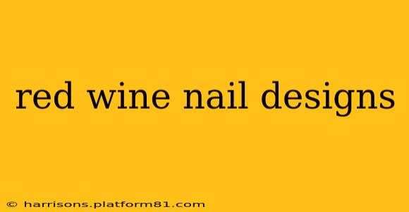 red wine nail designs