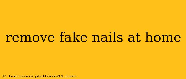 remove fake nails at home