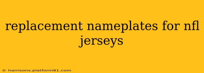 replacement nameplates for nfl jerseys
