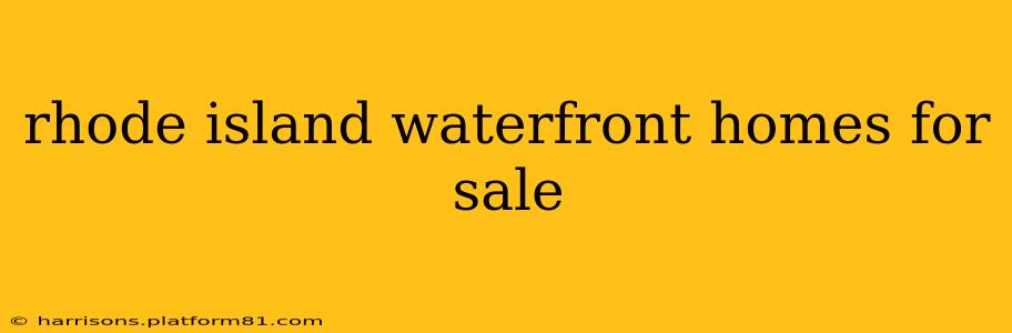 rhode island waterfront homes for sale