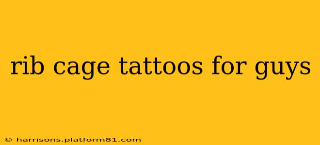rib cage tattoos for guys