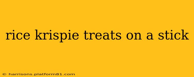 rice krispie treats on a stick