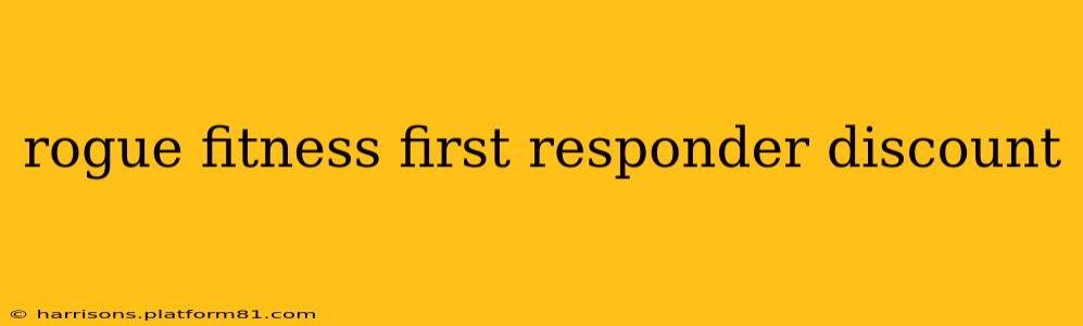 rogue fitness first responder discount