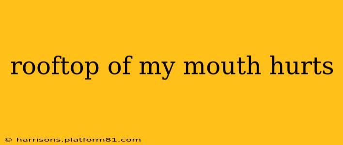rooftop of my mouth hurts