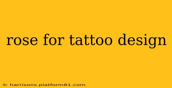 rose for tattoo design