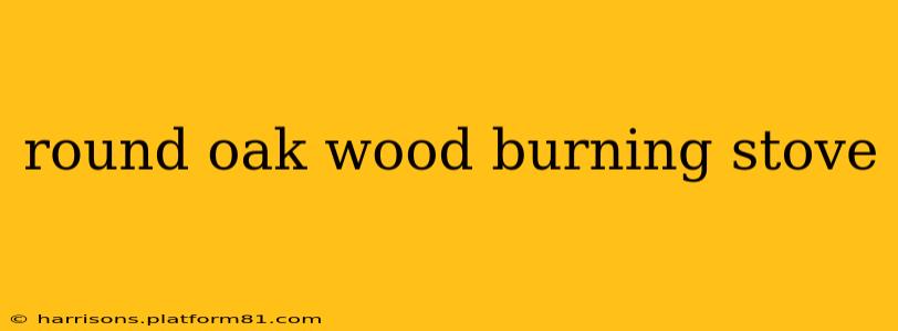 round oak wood burning stove