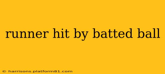 runner hit by batted ball