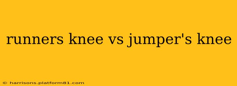runners knee vs jumper's knee