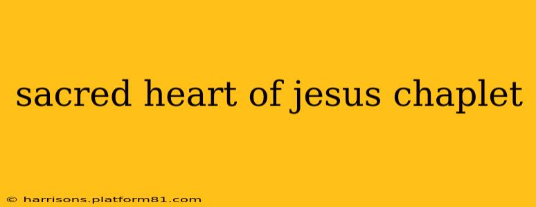 sacred heart of jesus chaplet