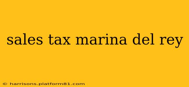 sales tax marina del rey
