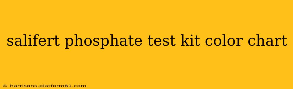 salifert phosphate test kit color chart