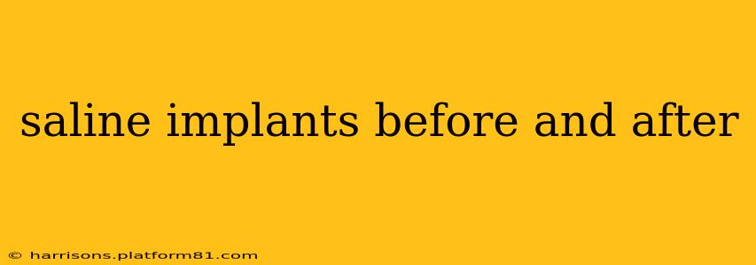 saline implants before and after