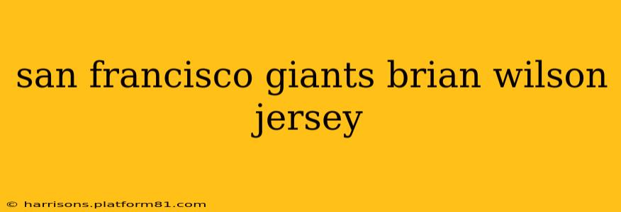 san francisco giants brian wilson jersey