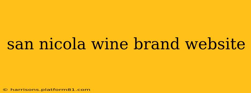 san nicola wine brand website