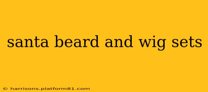 santa beard and wig sets