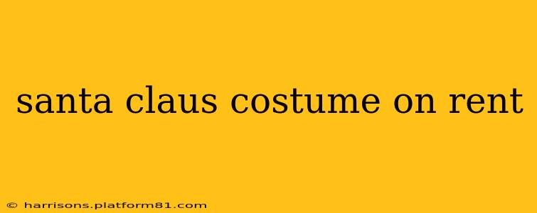 santa claus costume on rent