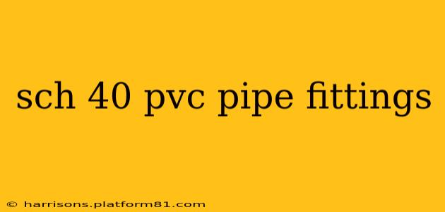sch 40 pvc pipe fittings