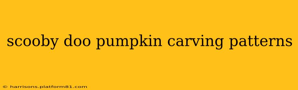 scooby doo pumpkin carving patterns