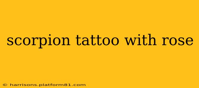 scorpion tattoo with rose