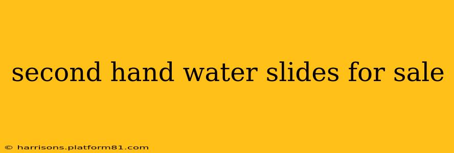 second hand water slides for sale