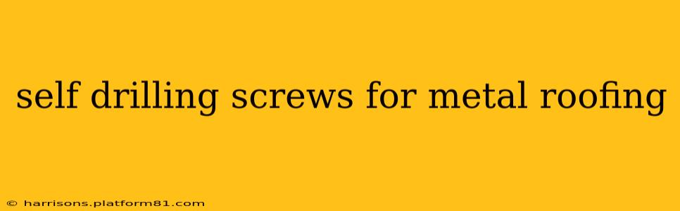 self drilling screws for metal roofing