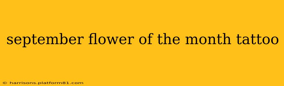 september flower of the month tattoo