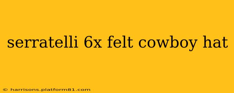 serratelli 6x felt cowboy hat
