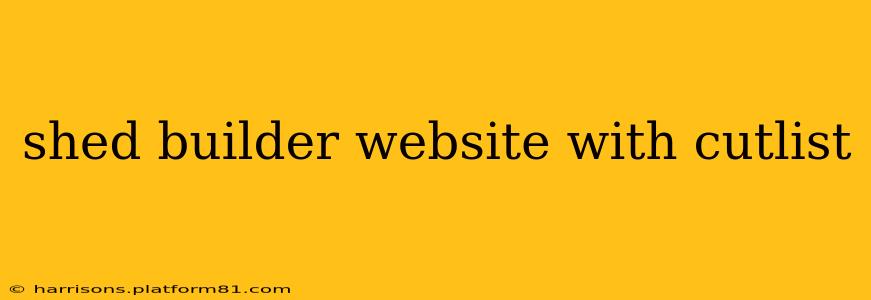shed builder website with cutlist