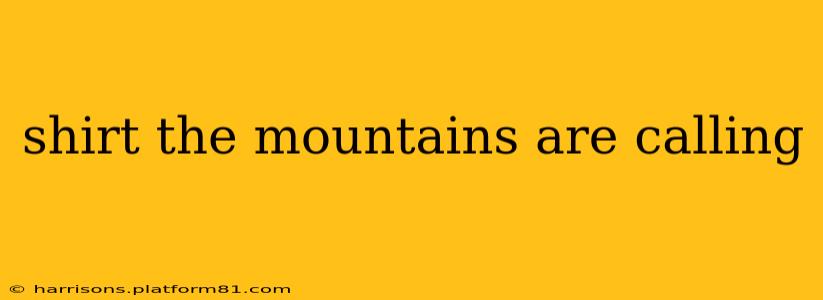 shirt the mountains are calling
