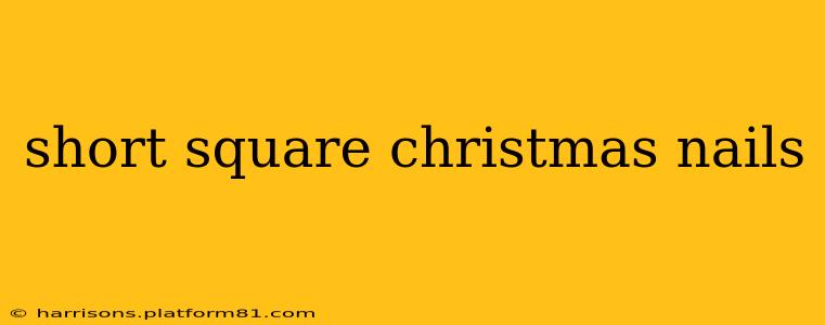 short square christmas nails