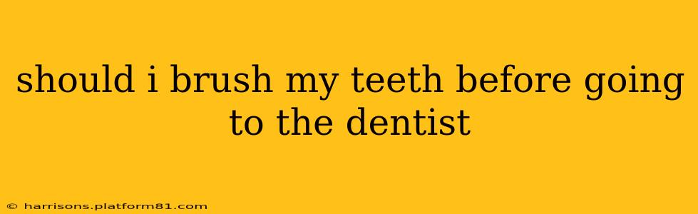 should i brush my teeth before going to the dentist