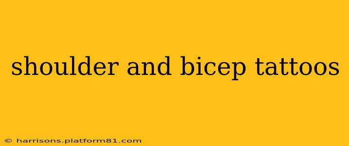 shoulder and bicep tattoos