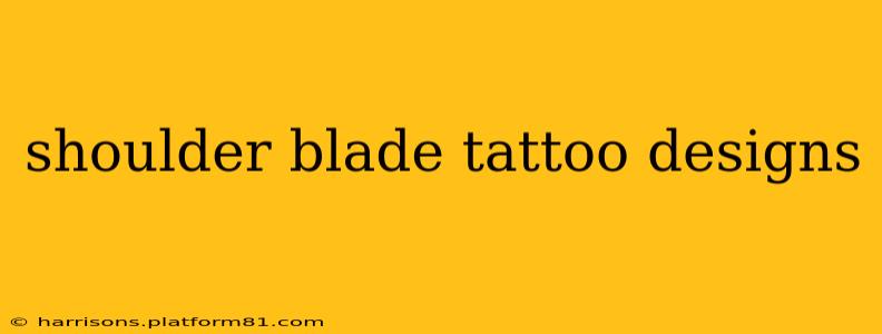 shoulder blade tattoo designs