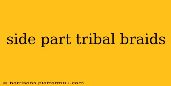 side part tribal braids