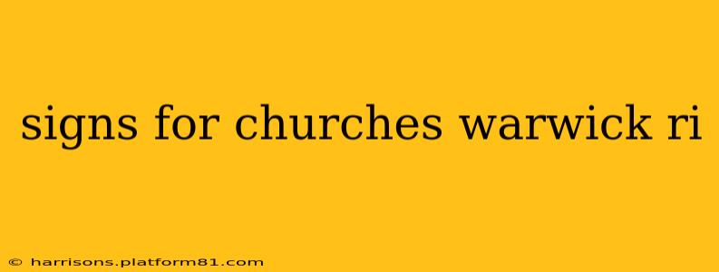 signs for churches warwick ri