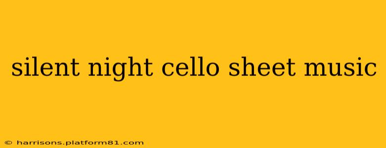 silent night cello sheet music