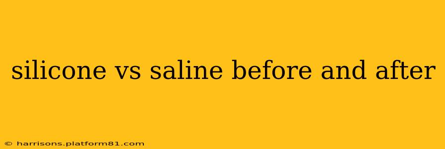 silicone vs saline before and after