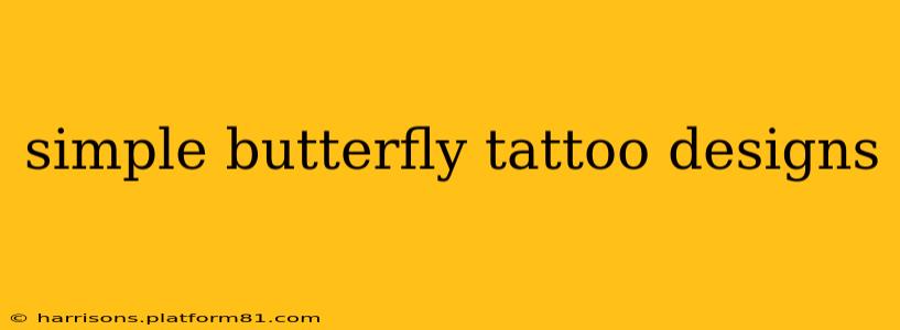 simple butterfly tattoo designs