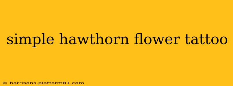 simple hawthorn flower tattoo