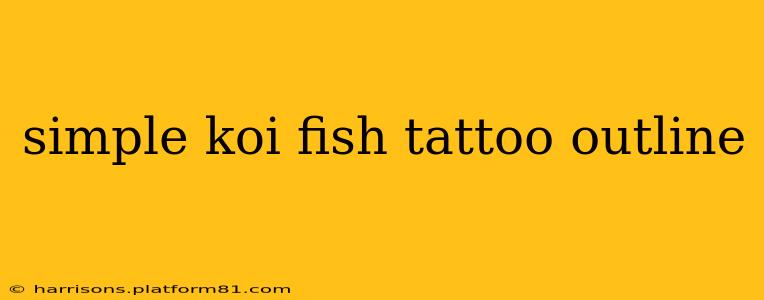 simple koi fish tattoo outline