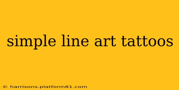 simple line art tattoos