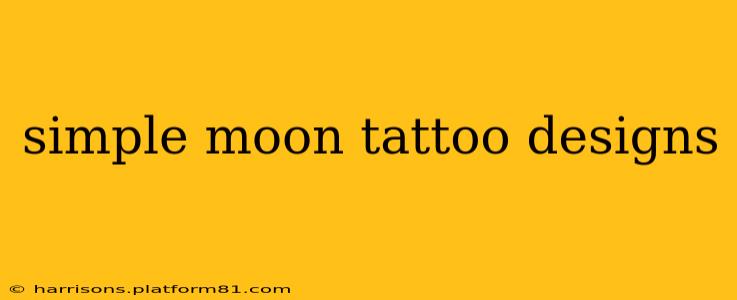 simple moon tattoo designs