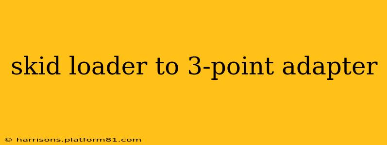 skid loader to 3-point adapter