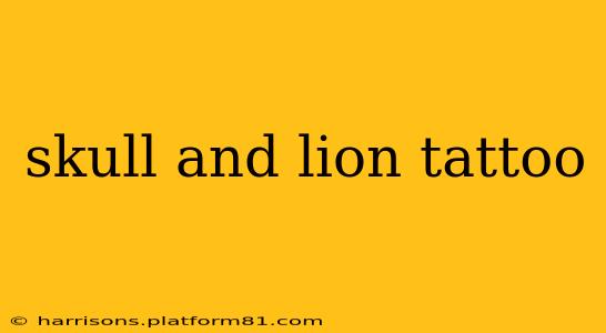 skull and lion tattoo