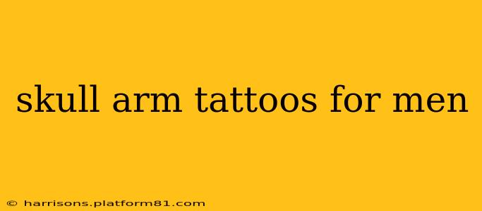 skull arm tattoos for men