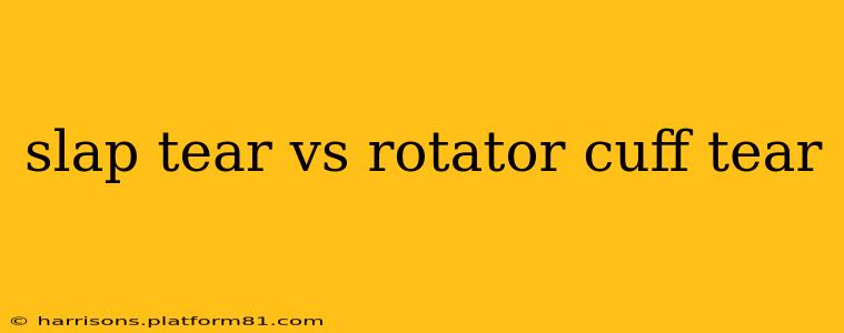 slap tear vs rotator cuff tear