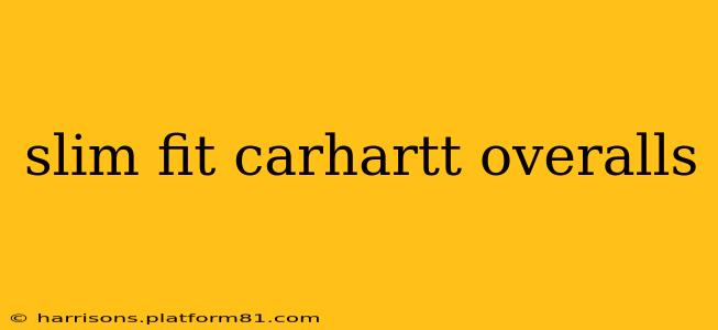 slim fit carhartt overalls