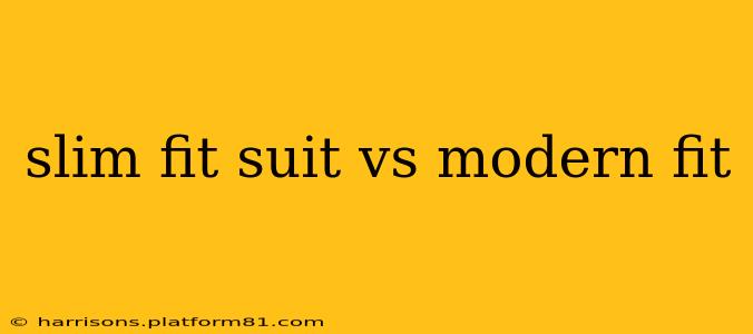 slim fit suit vs modern fit