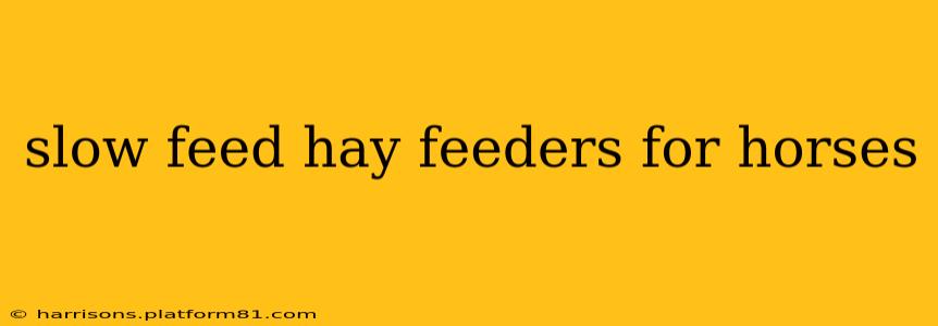 slow feed hay feeders for horses