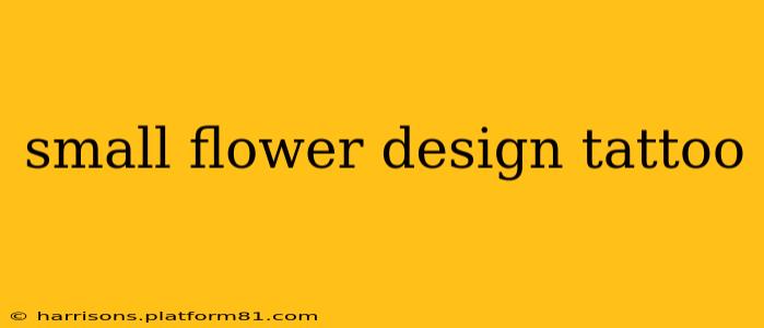 small flower design tattoo